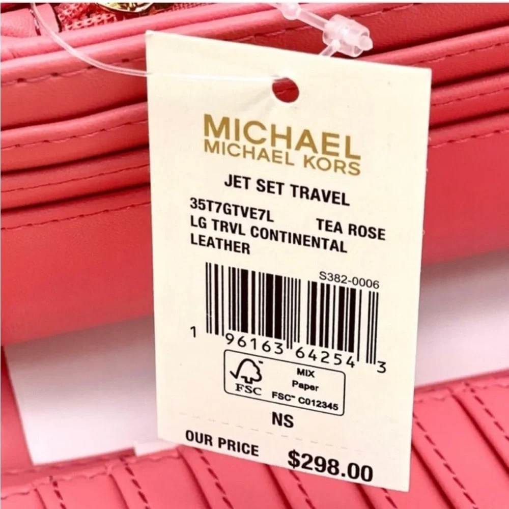 Michael Kors Large Continental Wallet Tea Rose